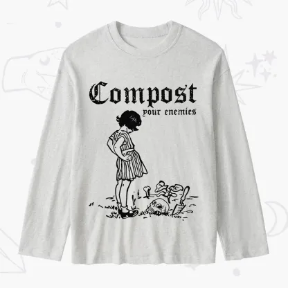 Purplehecate Compost Your Enemies Slub Long Sleeve T-Shirt
