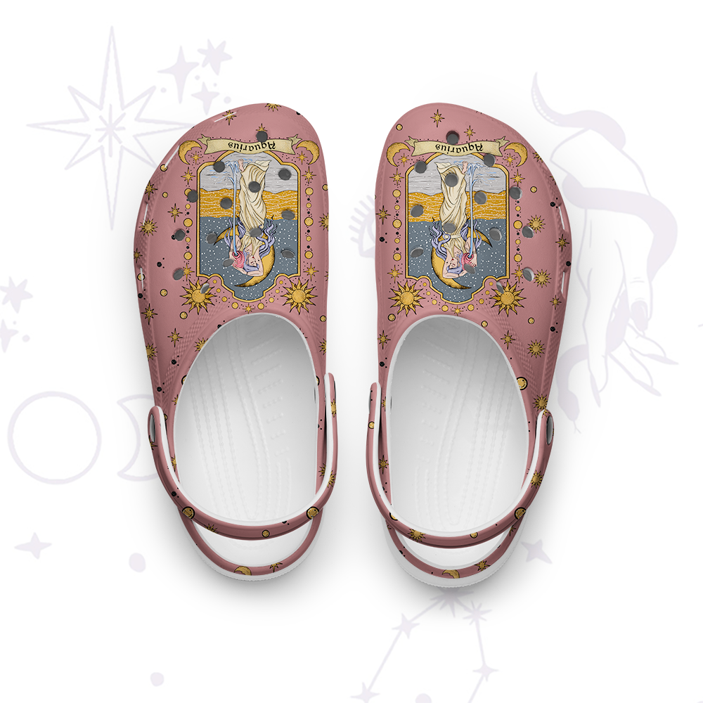 Purplehecate Aquarius Zodiac Rubber Clogs
