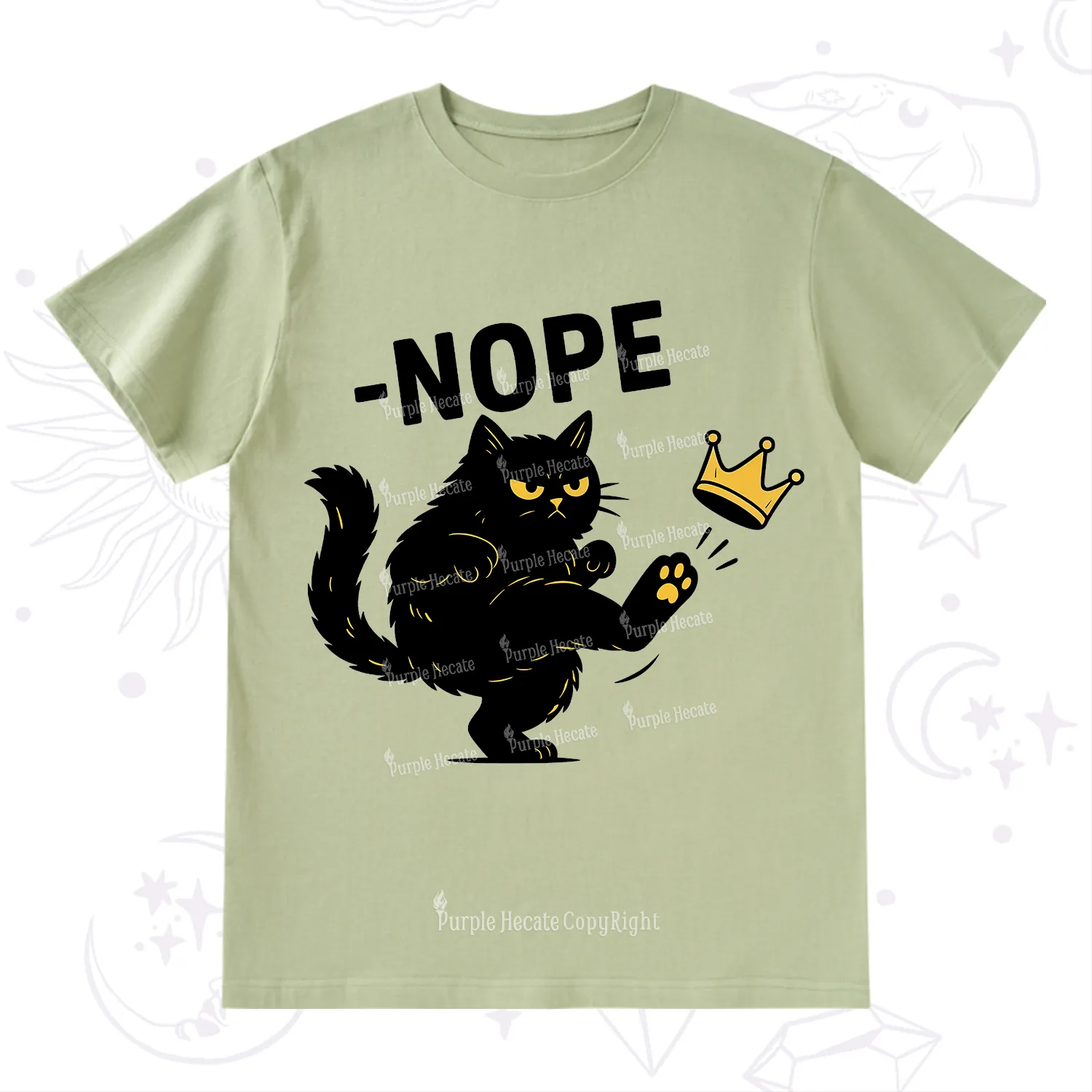 Purplehecate No Kings Black Cat T-Shirt