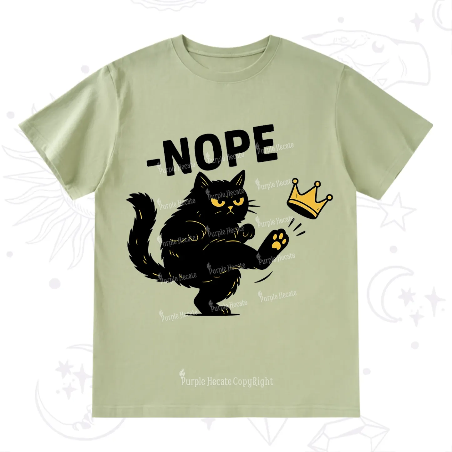 Purplehecate No Kings Black Cat T-Shirt