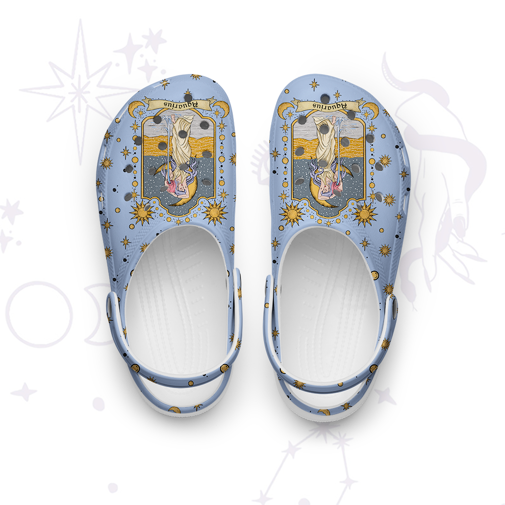 Purplehecate Aquarius Zodiac Rubber Clogs