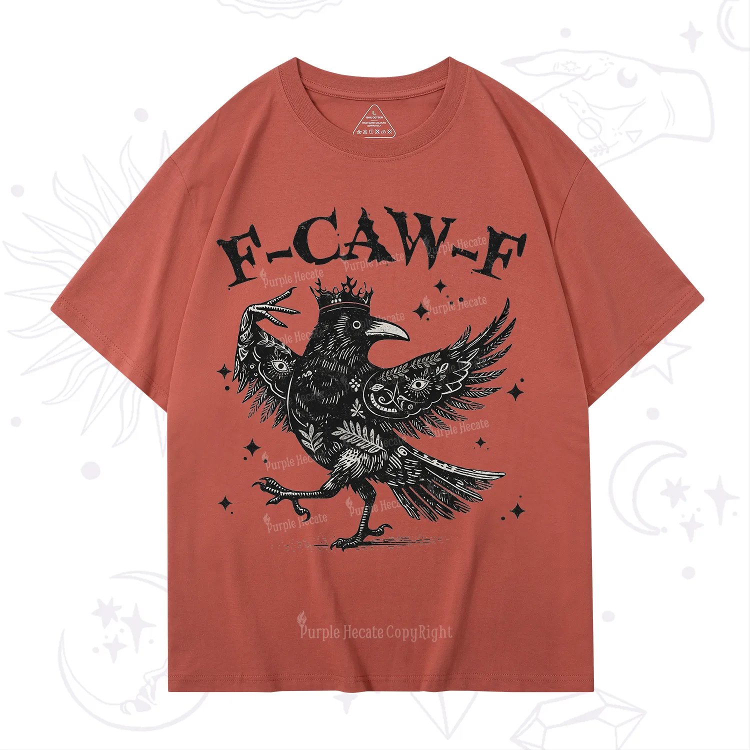Purplehecate F-caw-f Funny Crow T-Shirt