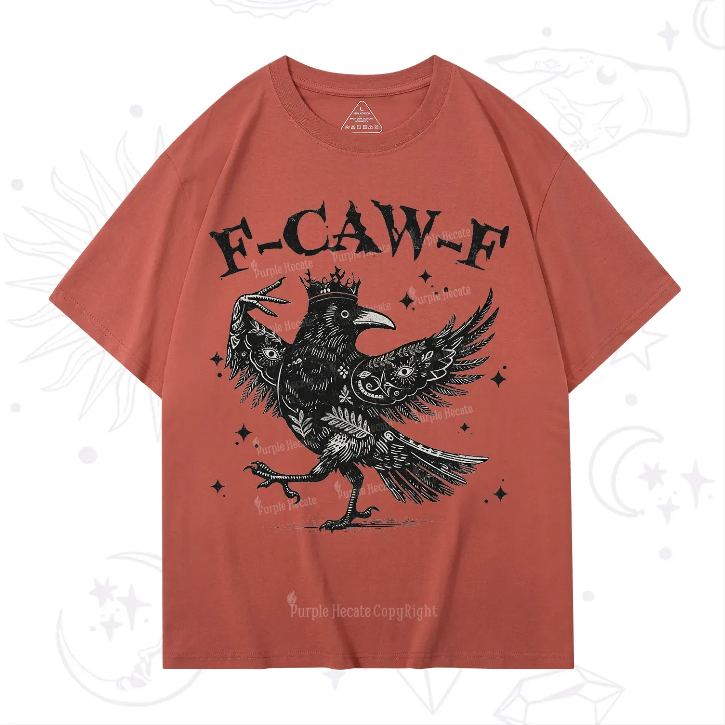 Purplehecate F-caw-f Funny Crow T-Shirt