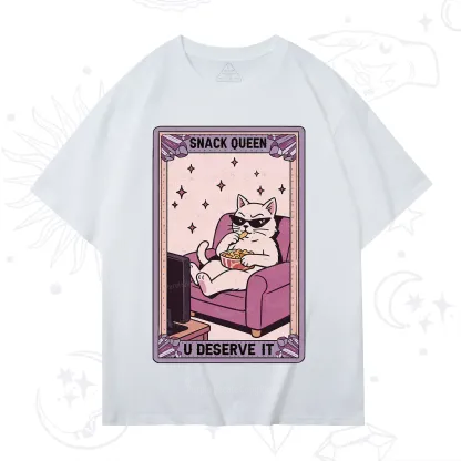 Purplehecate The Snack Queen Cat Tarot T-Shirt
