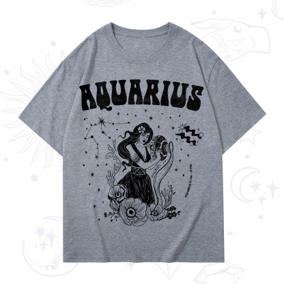 Purplehecate Aquarius Zodiac Glyphs T-Shirt