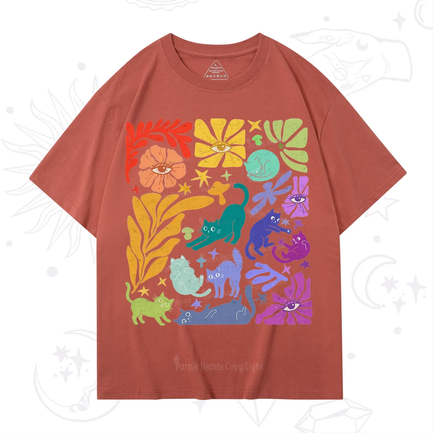 Purplehecate Rainbow Pride Cats T-Shirt