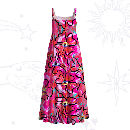 Purplehecate I See You Blooming Wide Straps Maxi Dress