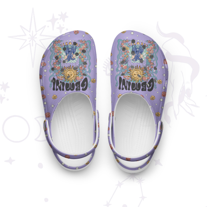 Purplehecate Gemini Spirit Zodiac Rubber Clogs