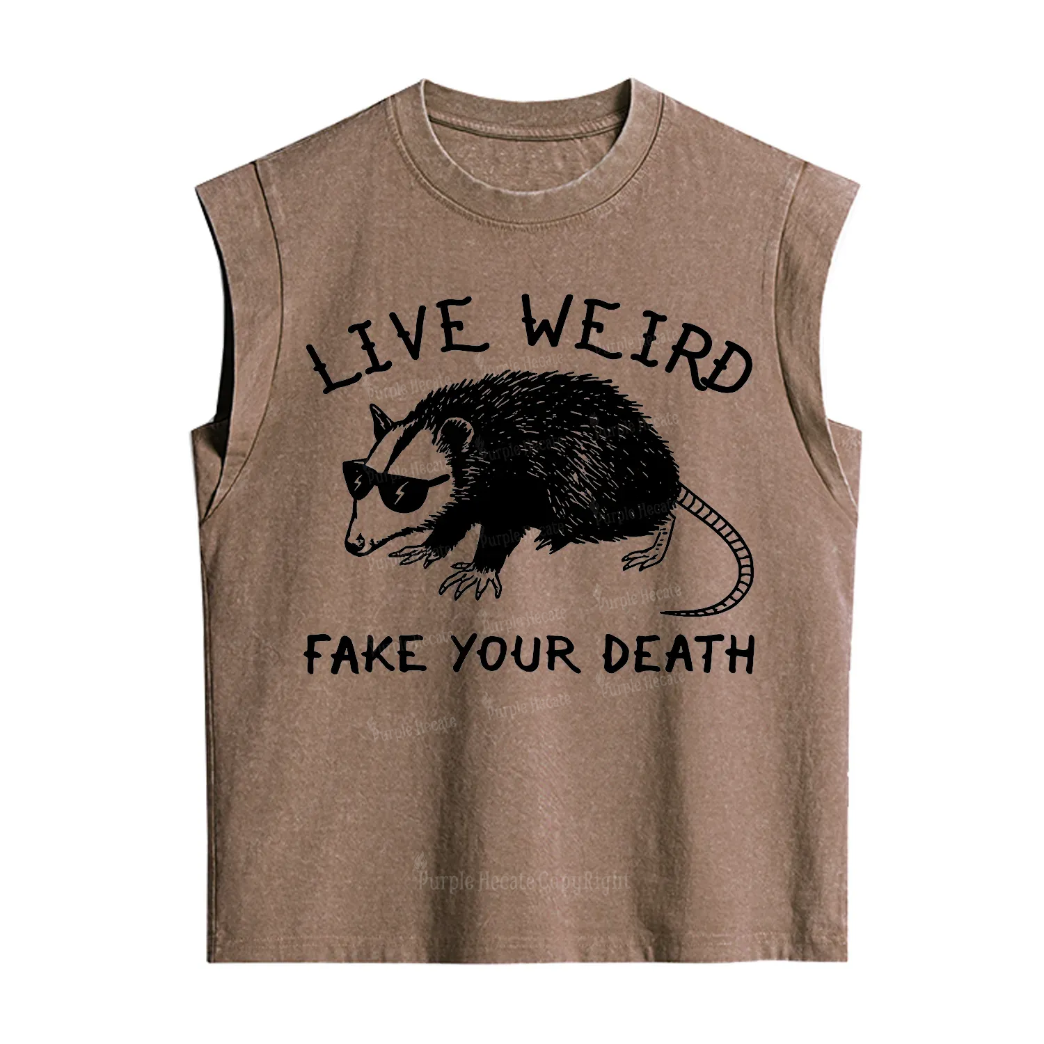 Purplehecate Live Weird Fake Your Death Vintage Washed Tank