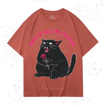 Purplehecate First Of All I'm A Delight Cat T-Shirt