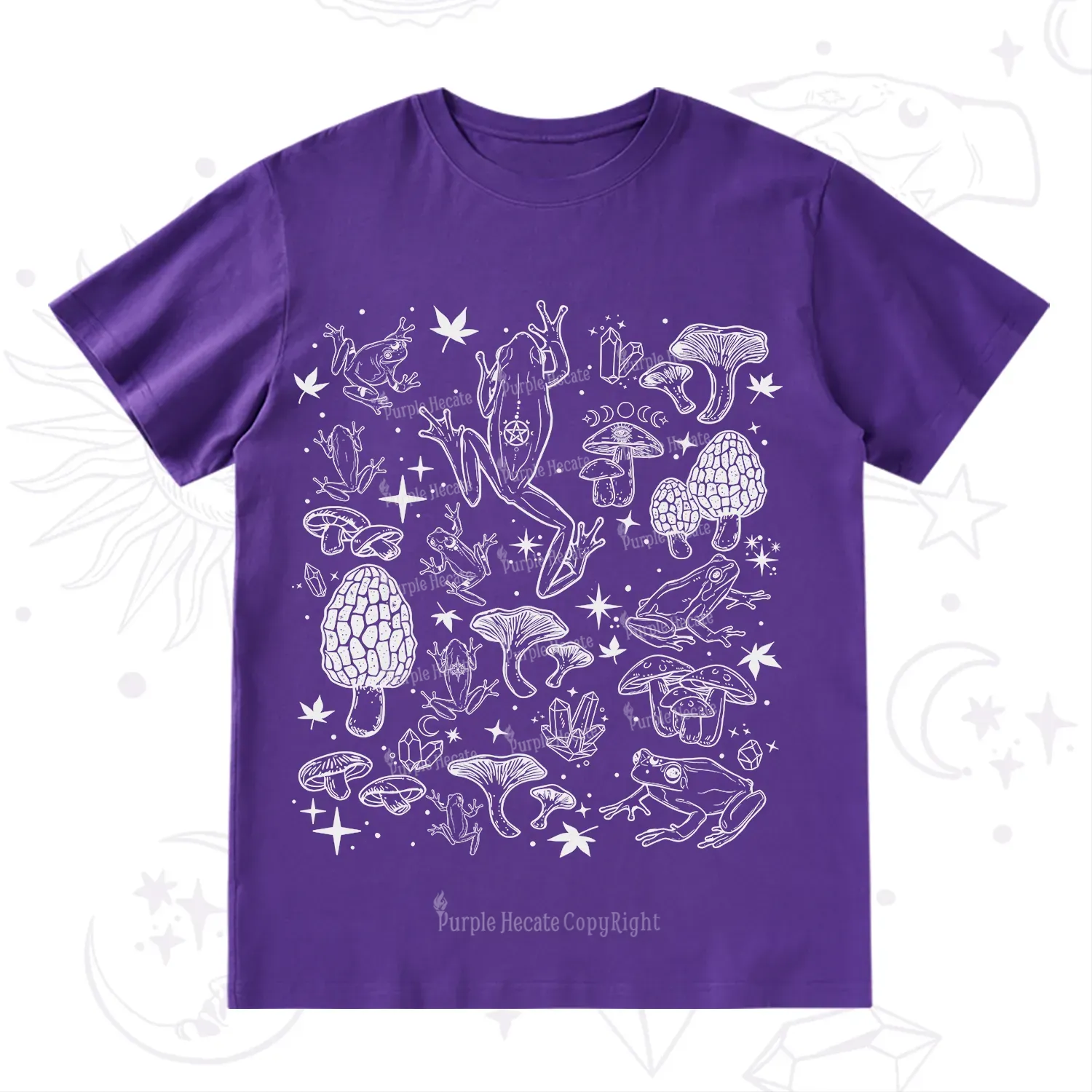 Purplehecate Frog and Mushroom T-Shirt