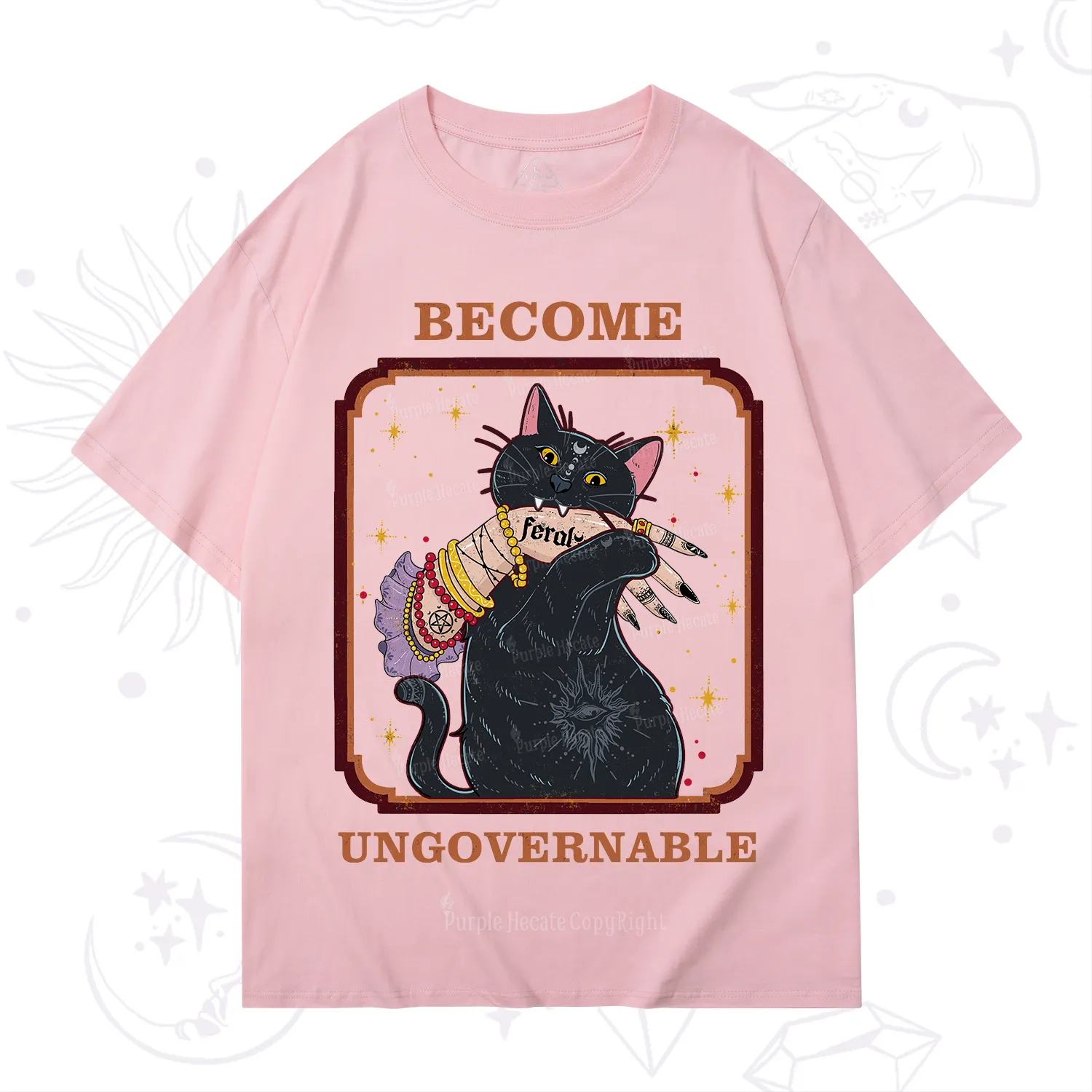 Purplehecate Become Ungovernable Cat T-Shirt