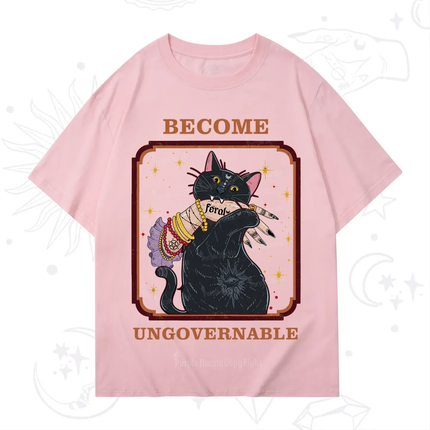 Purplehecate Become Ungovernable Cat T-Shirt