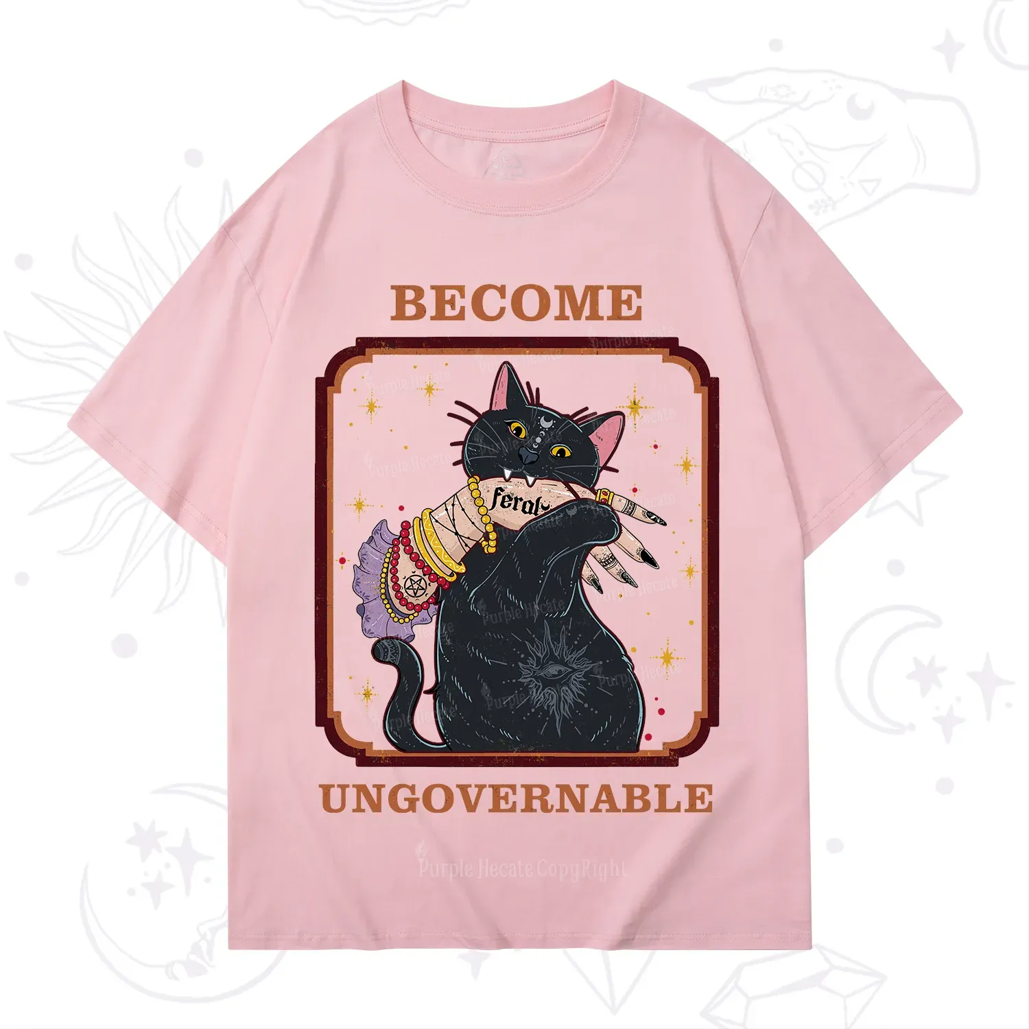 Purplehecate Become Ungovernable Cat T-Shirt