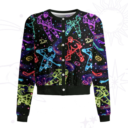 Purplehecate Neon Night Hockey Knit Cardigan