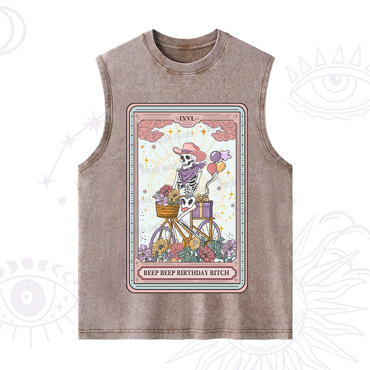 Purplehecate The Beep Beep Birthday Bitch Tarot Washed Tank