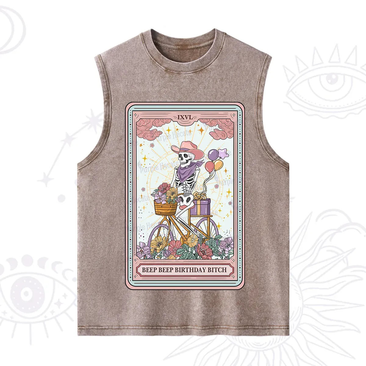 Purplehecate The Beep Beep Birthday Bitch Tarot Washed Tank