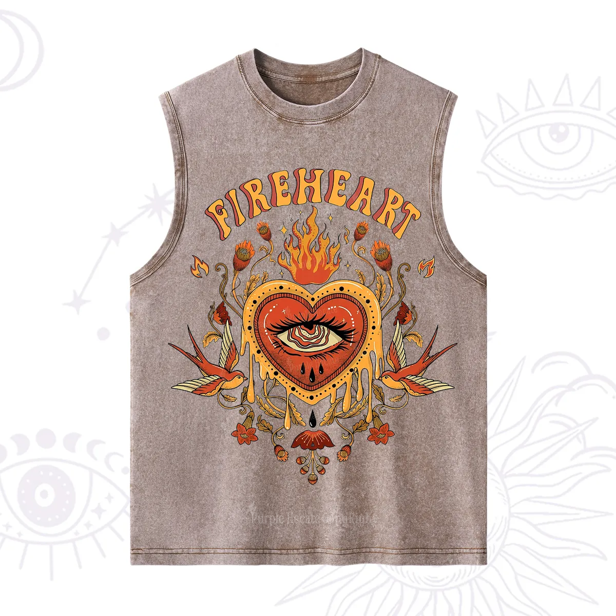 Purplehecate Fireheart Washed Tank
