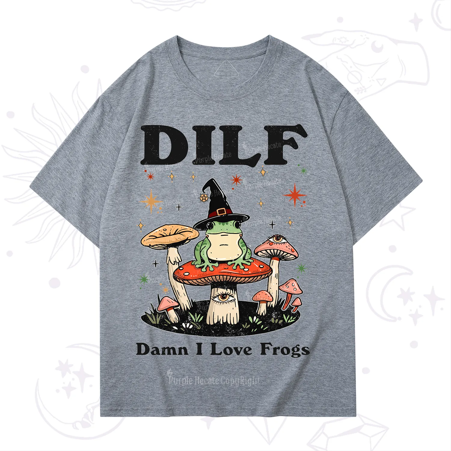 Purplehecate Dilf Damn I Love Frogs T-Shirt