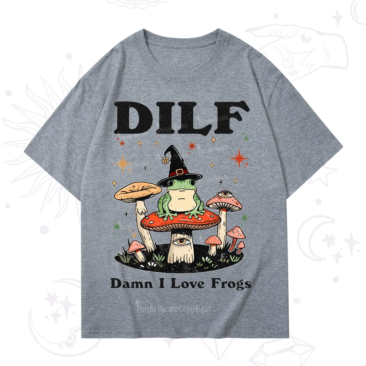 Purplehecate Dilf Damn I Love Frogs T-Shirt