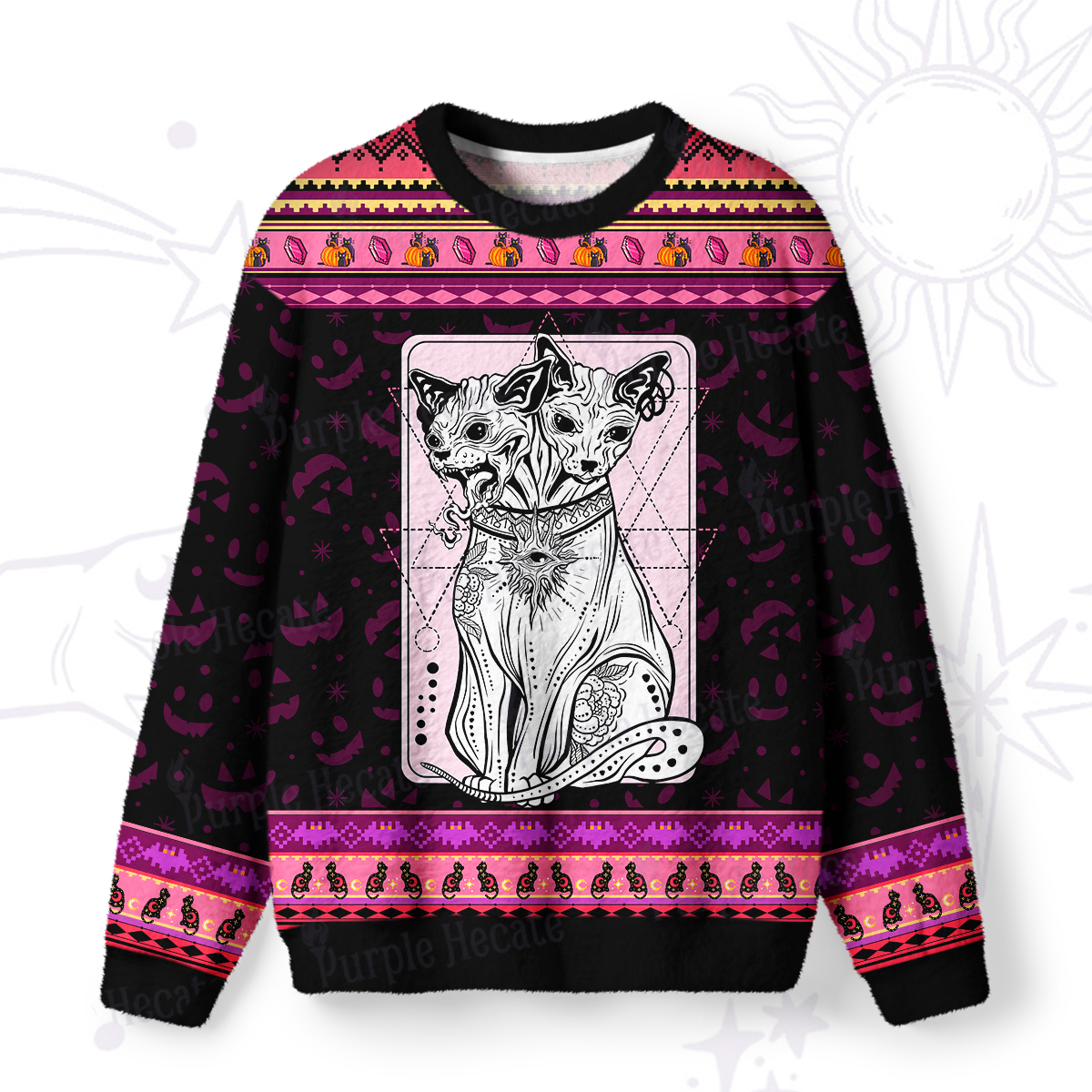 Purplehecate The Cat Goddess Bastet Ugly Halloween Sweatshirts