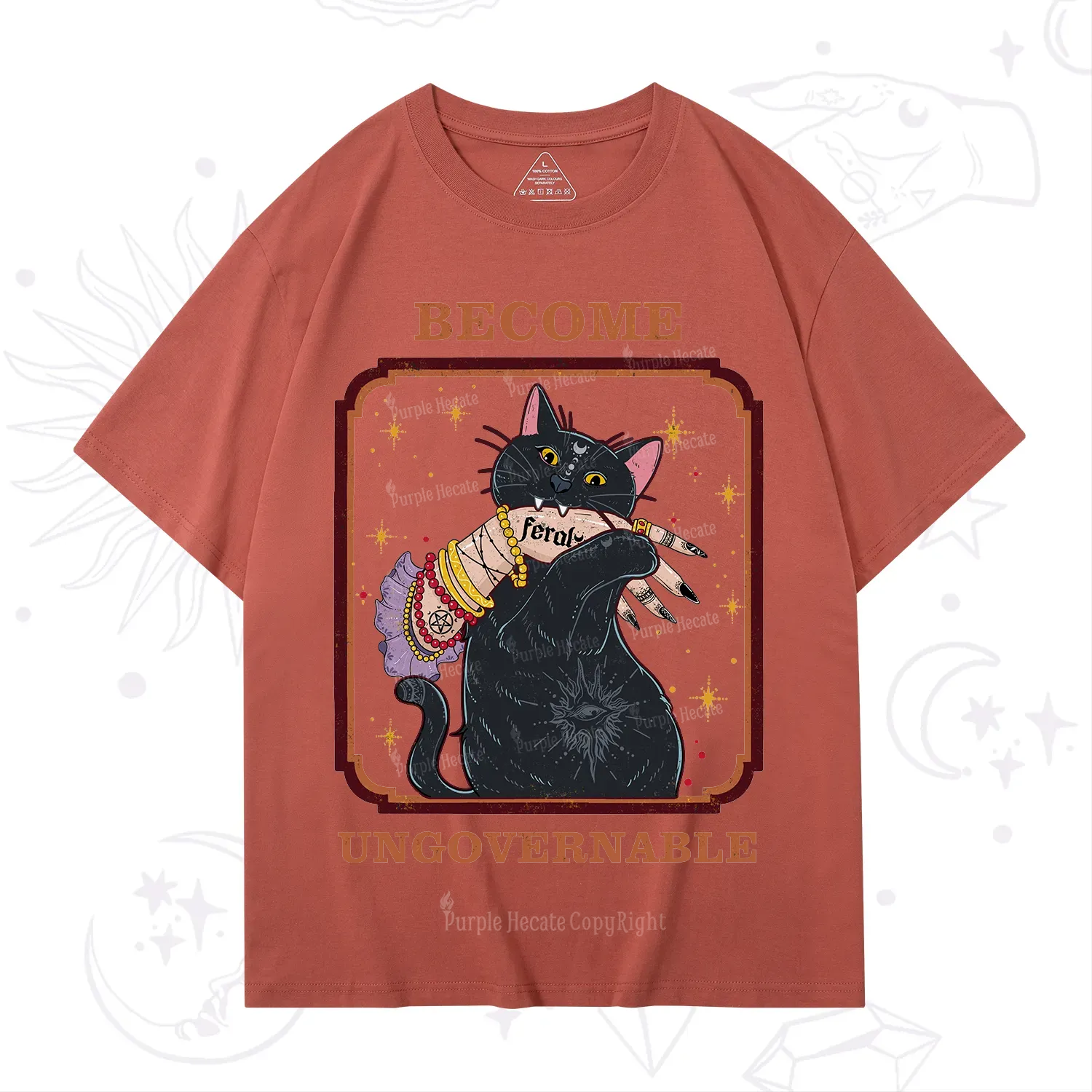 Purplehecate Become Ungovernable Cat T-Shirt