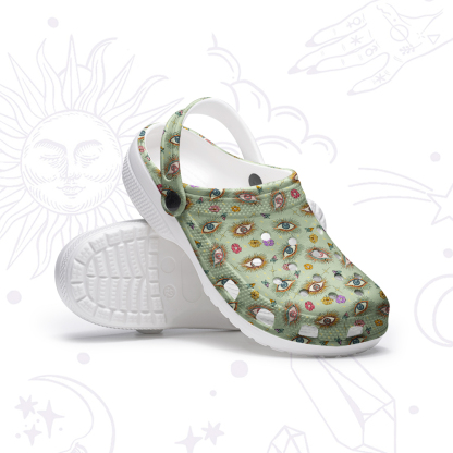 Purplehecate Evil Eye Pattern Rubber Clogs