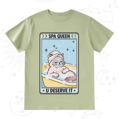 Purplehecate The Spa Queen Cat Tarot T-Shirt