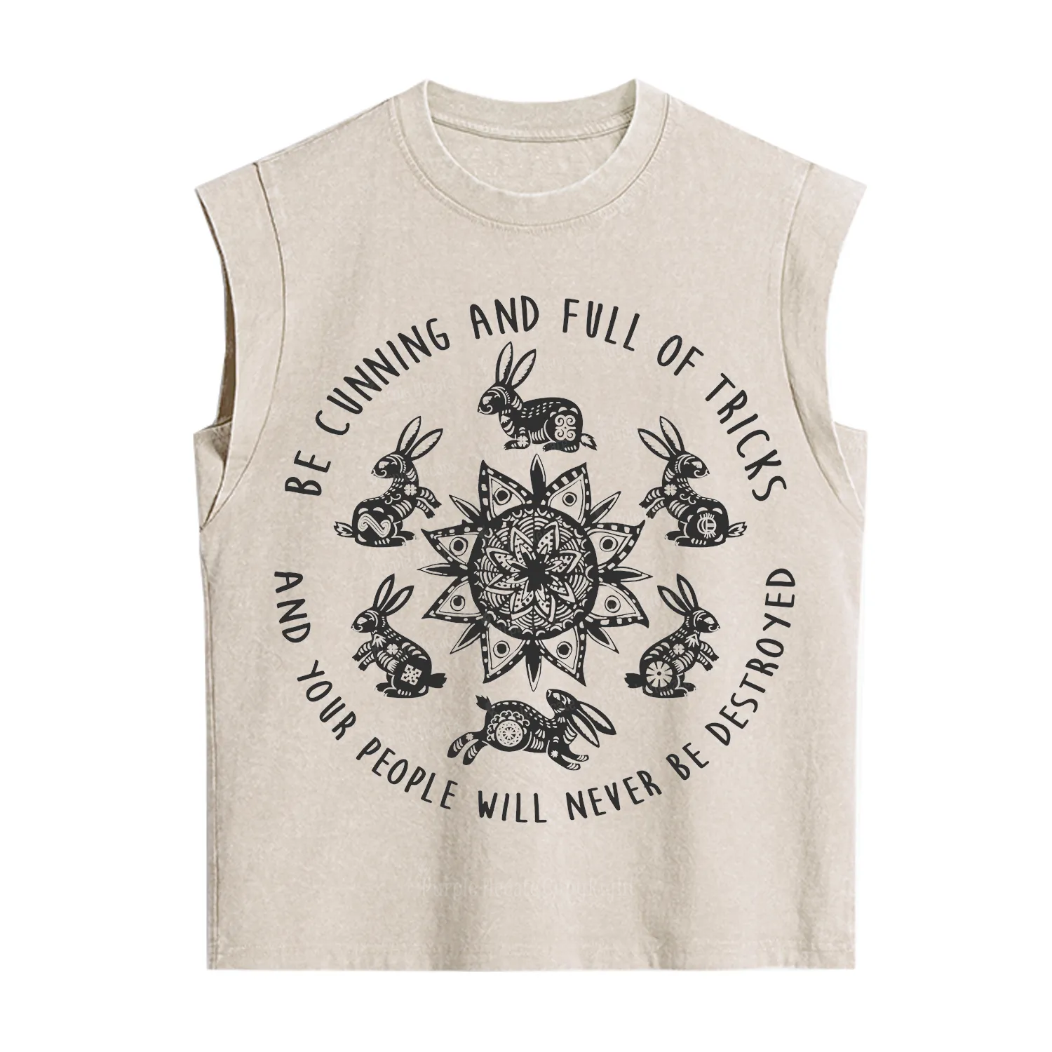 Purplehecate Cunning Rabbit Protection Spell Vintage Washed Tank
