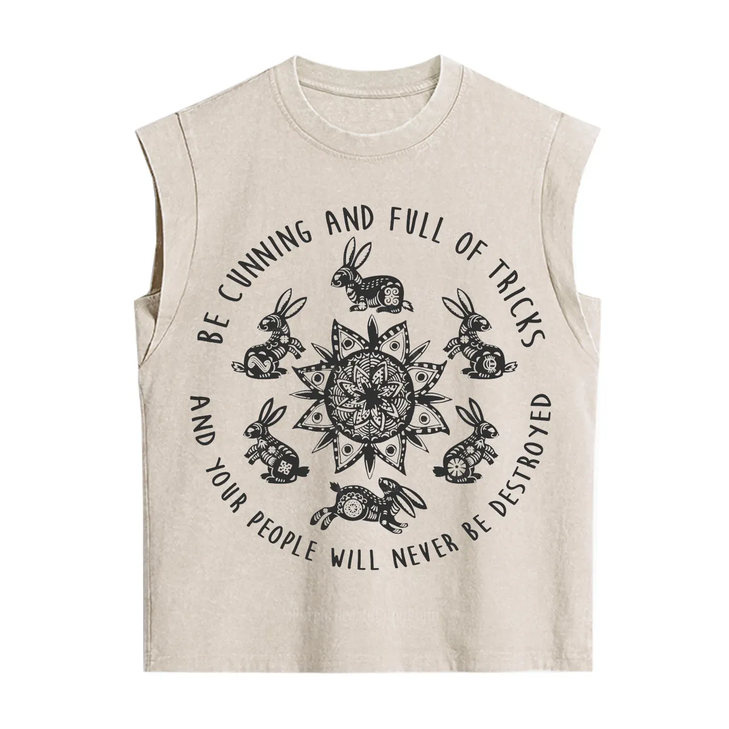 Purplehecate Cunning Rabbit Protection Spell Vintage Washed Tank