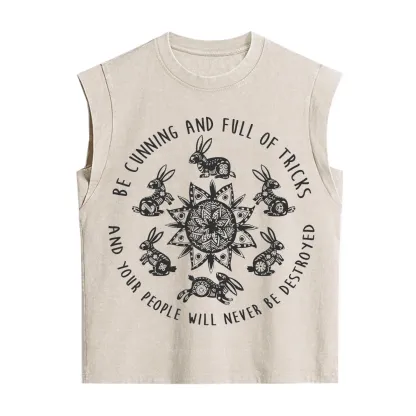 Purplehecate Cunning Rabbit Protection Spell Vintage Washed Tank