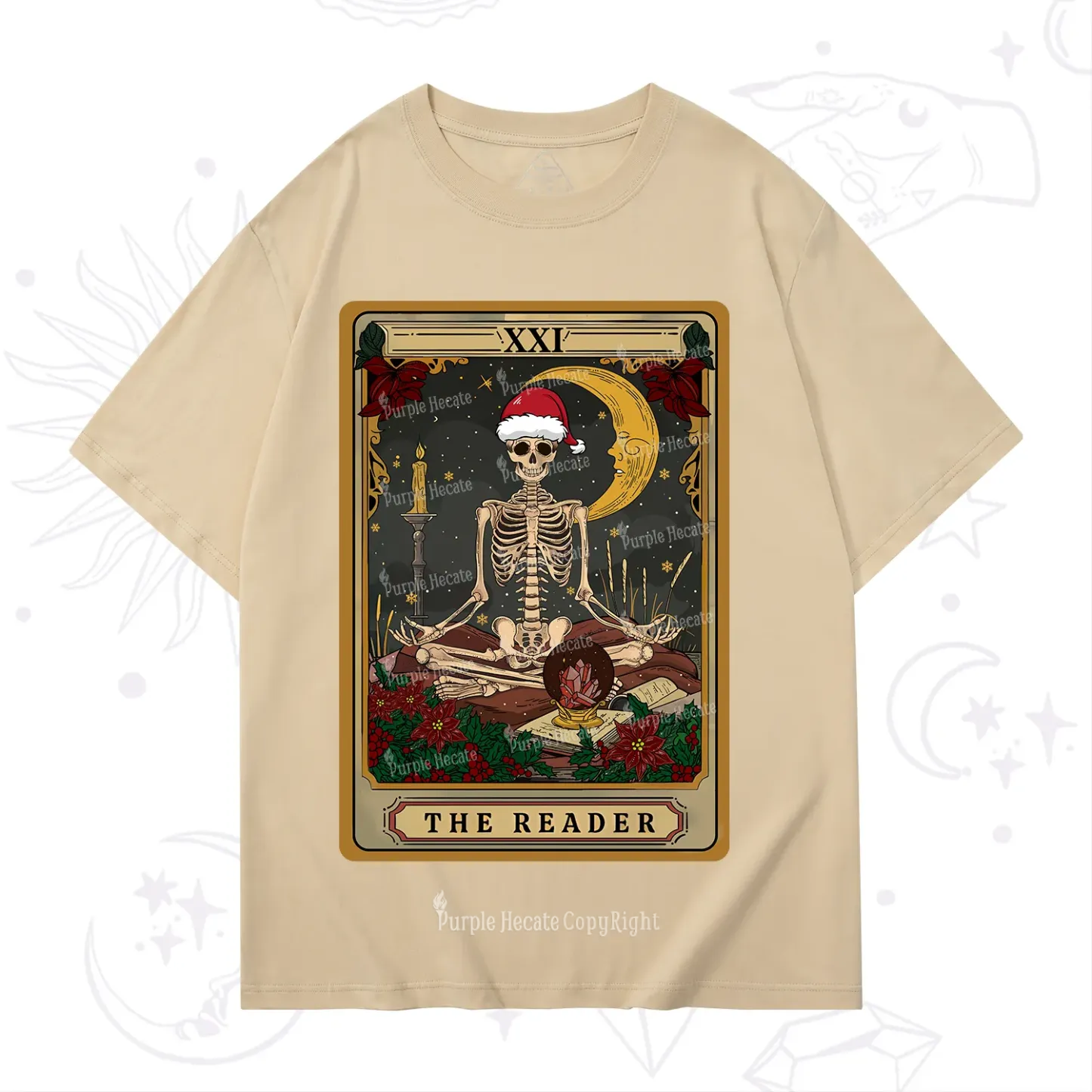 Purplehecate The Reader Tarot Christmas T-Shirt