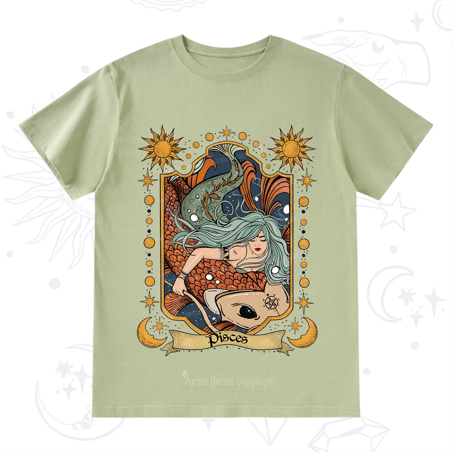 Purplehecate Mystic Pisces Zodiac T-Shirt