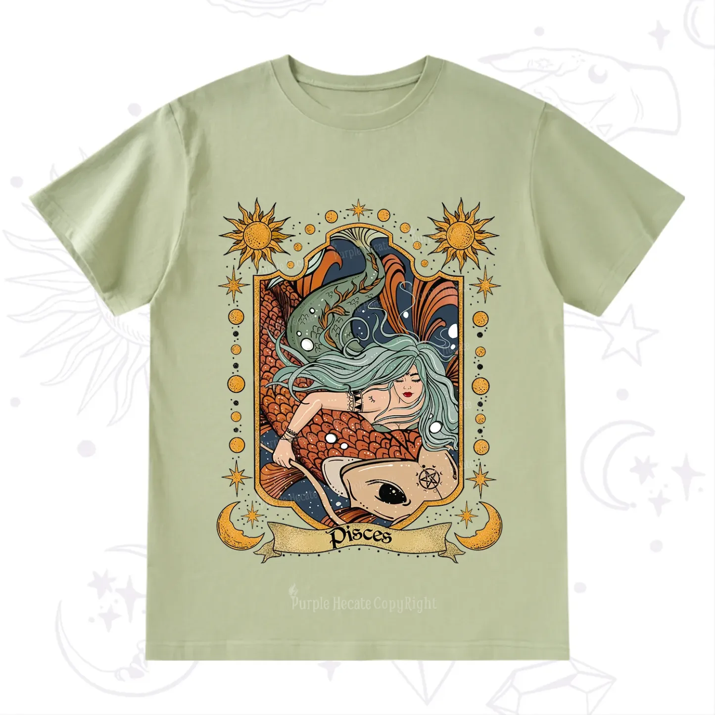 Purplehecate Mystic Pisces Zodiac T-Shirt
