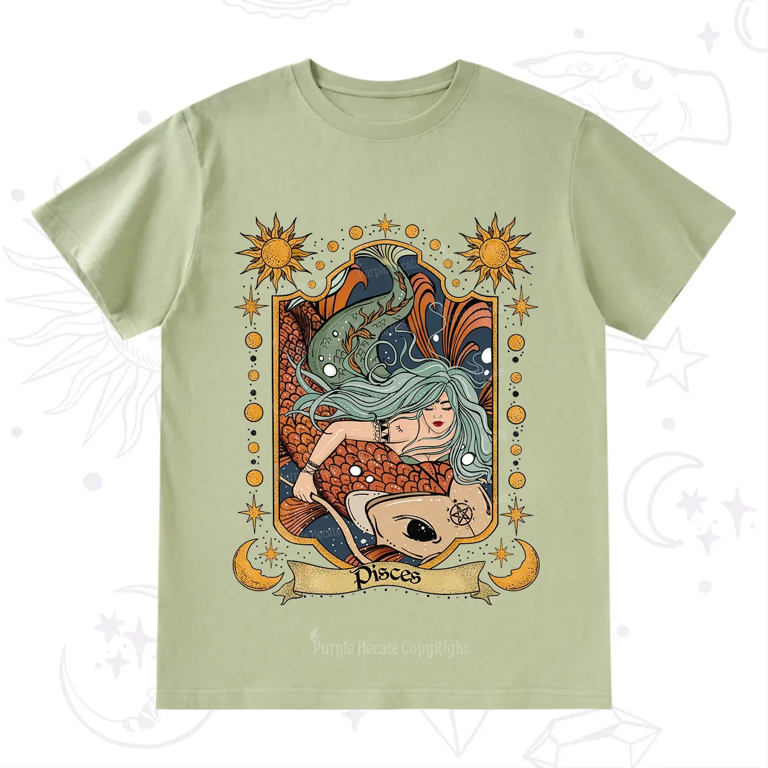 Purplehecate Mystic Pisces Zodiac T-Shirt