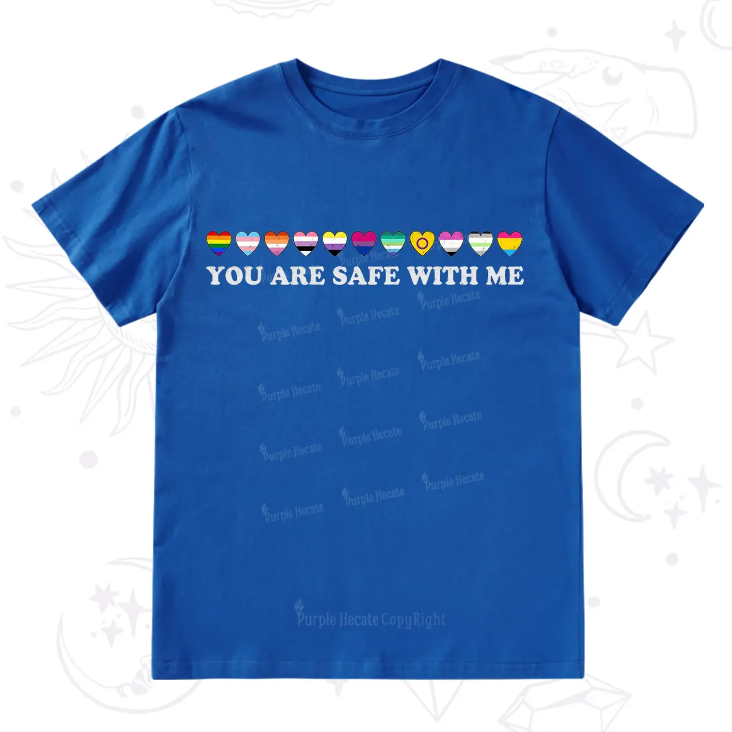 Purplehecate You Are Safe With Me Pride T-Shirt
