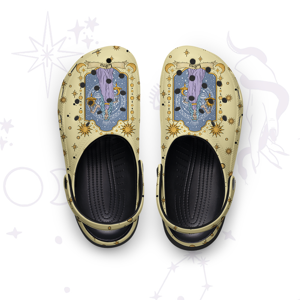 Purplehecate Libra Zodiac Rubber Clogs