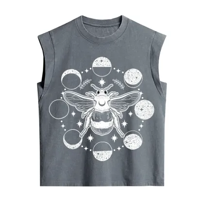 Purplehecate Moon Bee Vintage Washed Tank