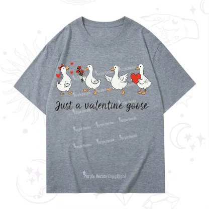 Purplehecate Just A Valentine Goose Valentine T-Shirt