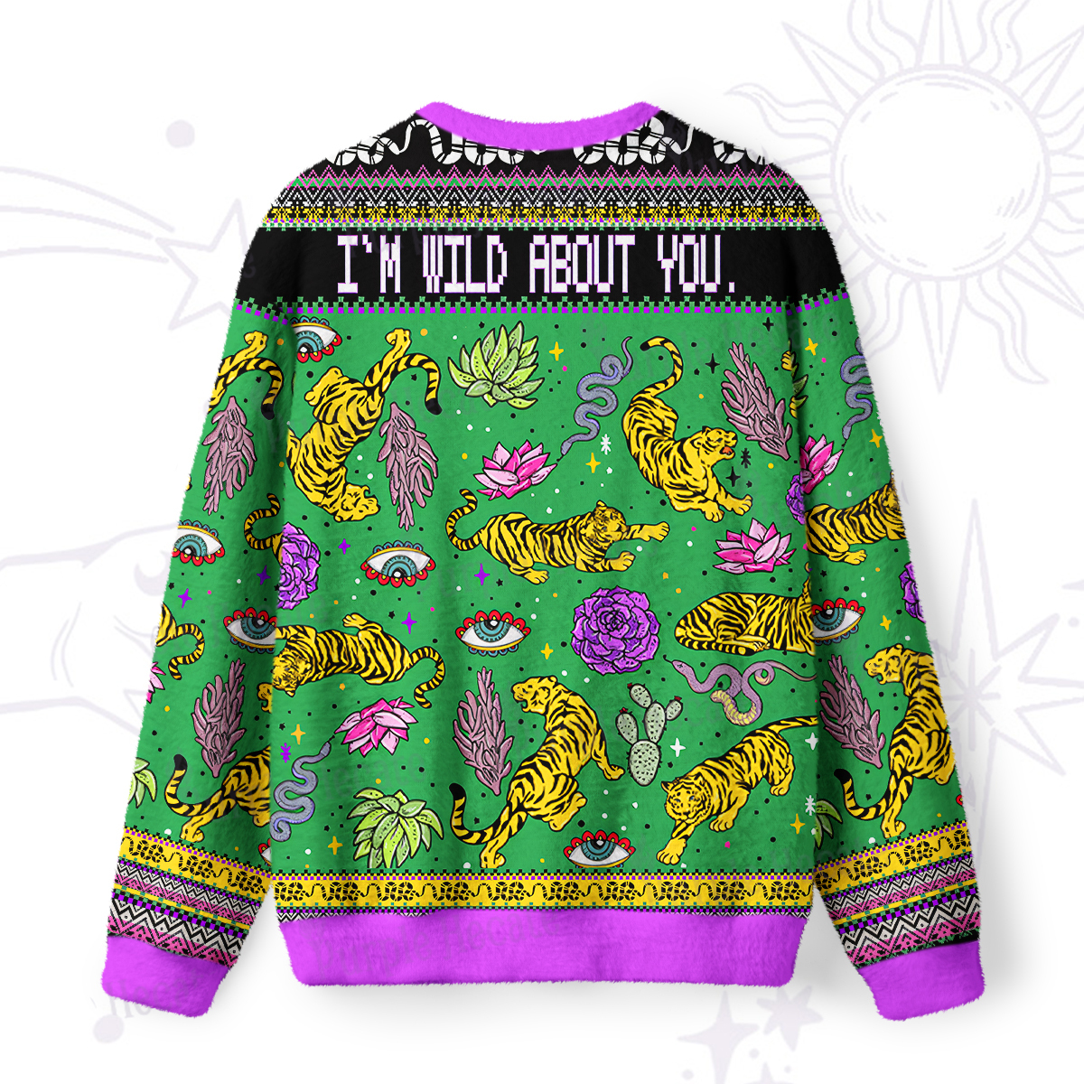 Purplehecate I'm Wild About You Ugly Valentine Sweatshirt