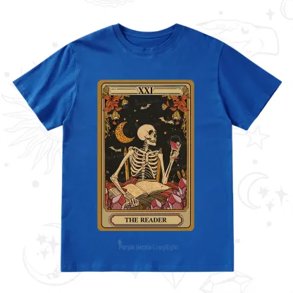 Purplehecate The Reader Tarot Skeleton T-Shirt