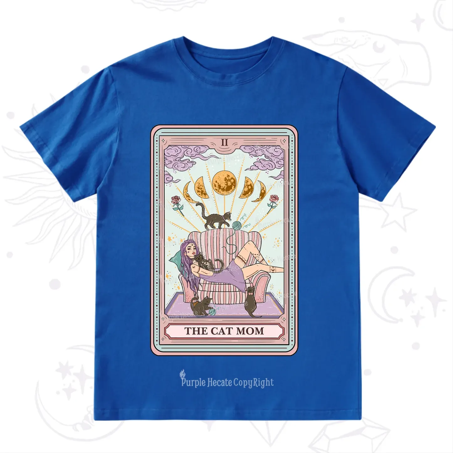 Purplehecate The Cat Mom Tarot T-Shirt