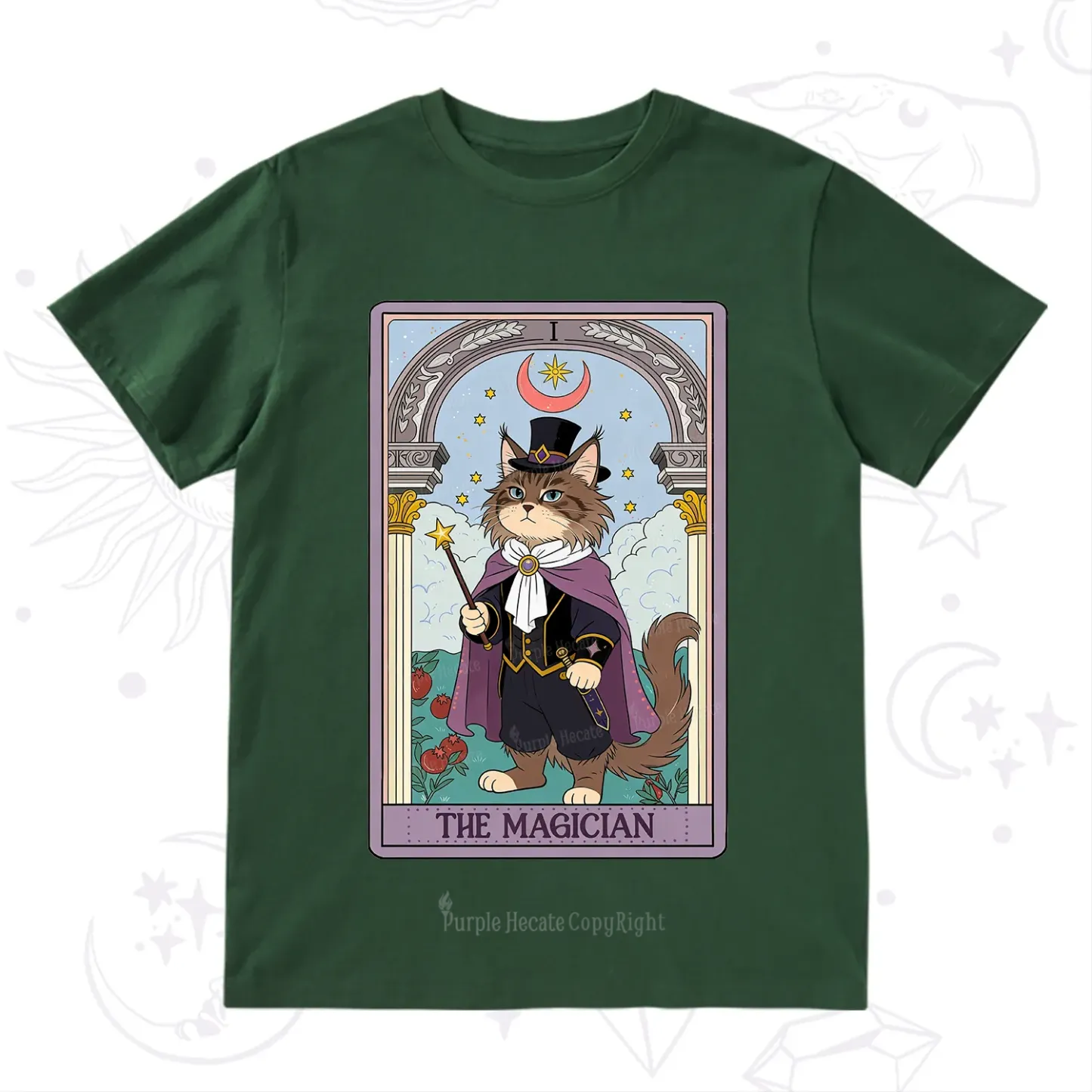 Purplehecate The Magician Cat Tarot T-Shirt