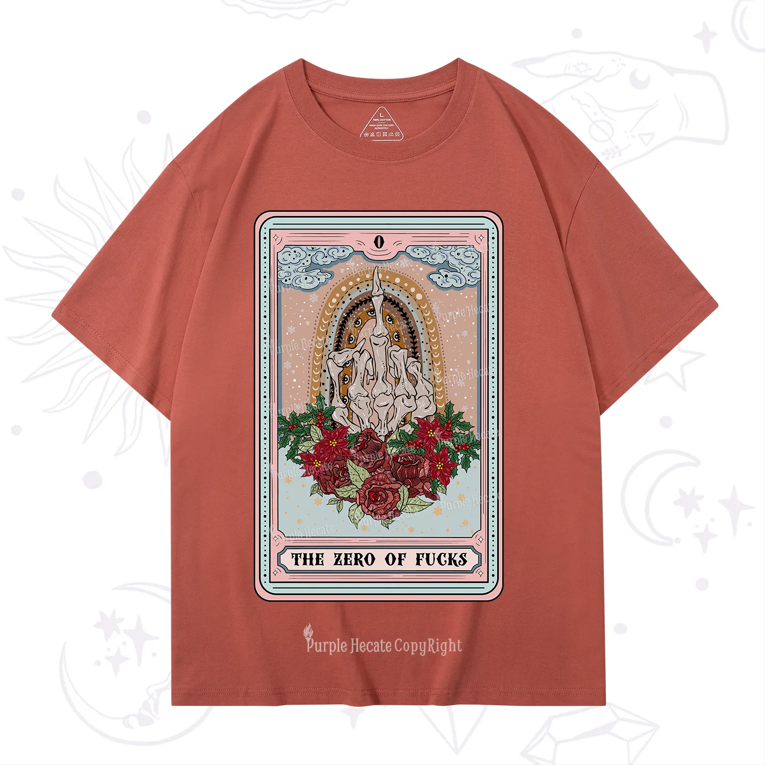 Purplehecate The Zero Of Fucks Tarot Christmas T-Shirt