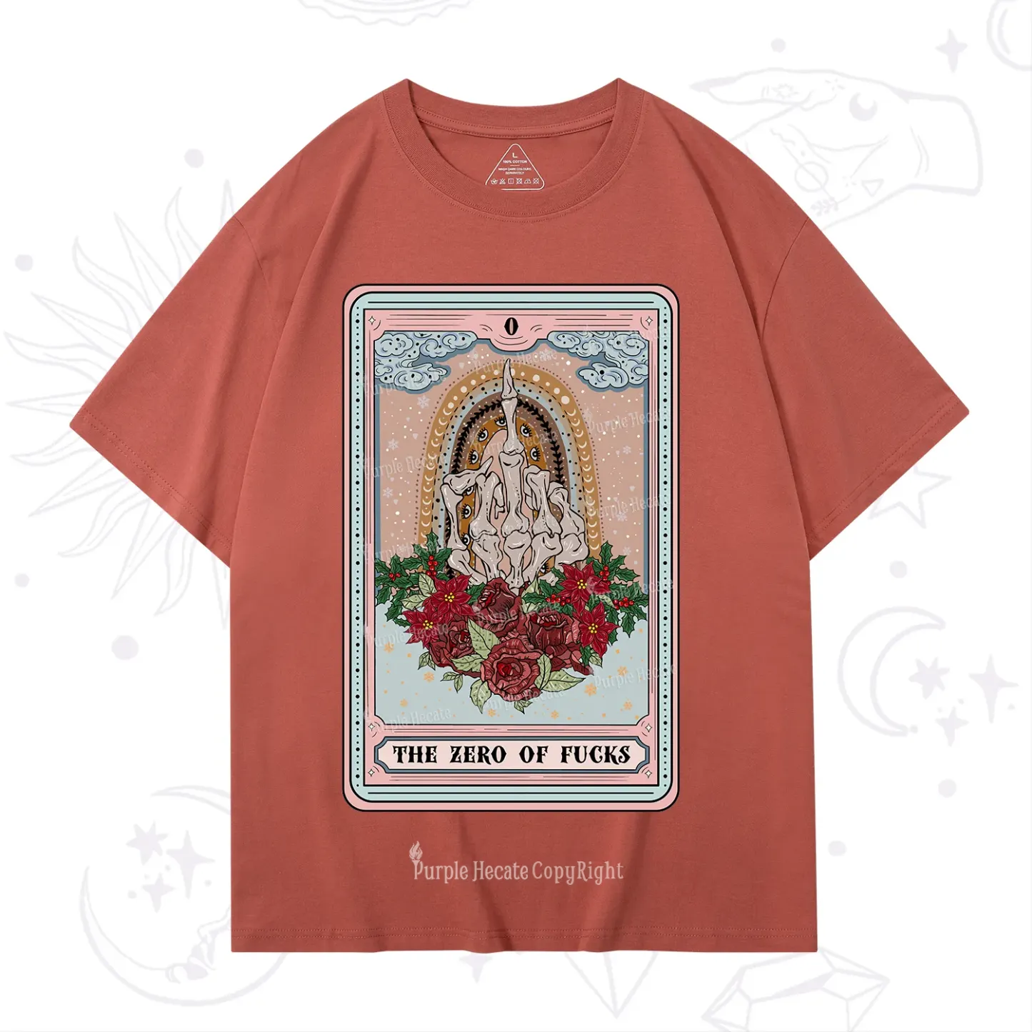 Purplehecate The Zero Of Fucks Tarot Christmas T-Shirt
