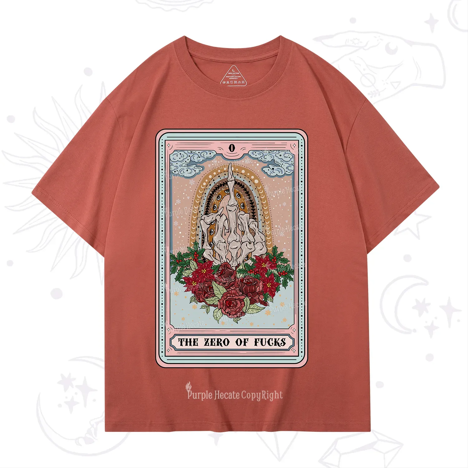 Purplehecate The Zero Of Fucks Tarot Christmas T-Shirt