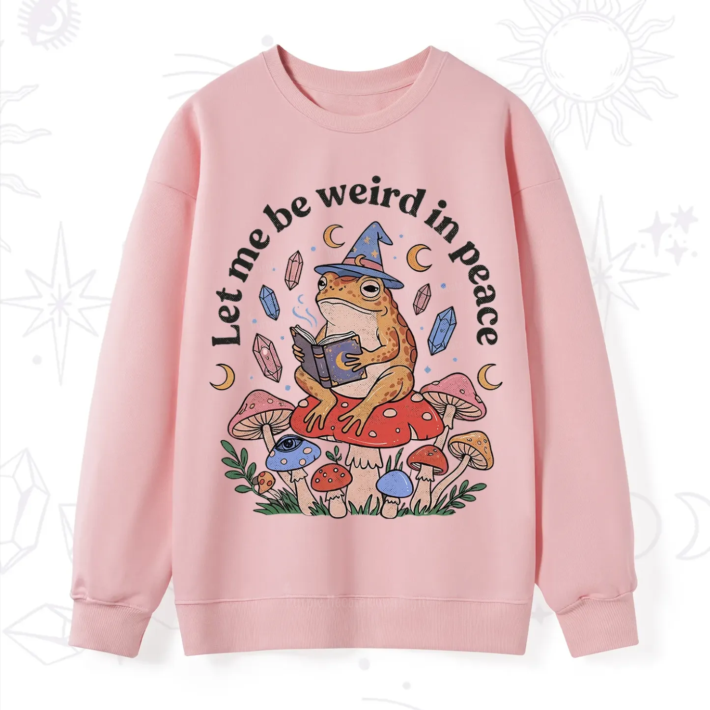 Purplehecate Let Me Be Weird in Peace Frog Sweatshirt