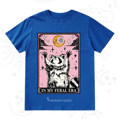 Purplehecate The In My Feral Era Tarot Raccoon T-Shirt