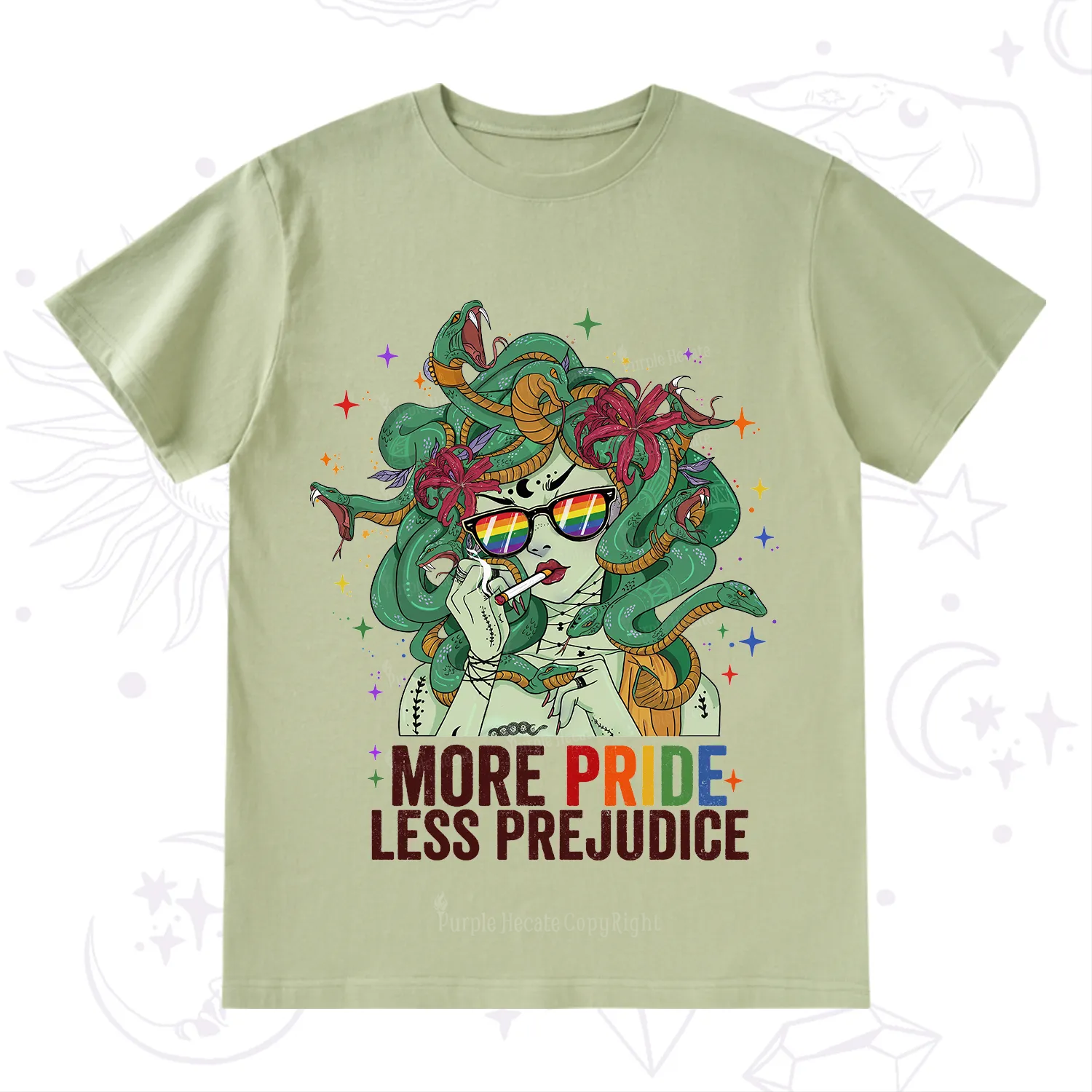 Purplehecate More Pride Less Prejudice Medusa T-Shirt
