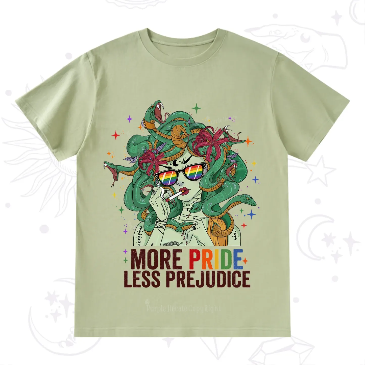 Purplehecate More Pride Less Prejudice Medusa T-Shirt